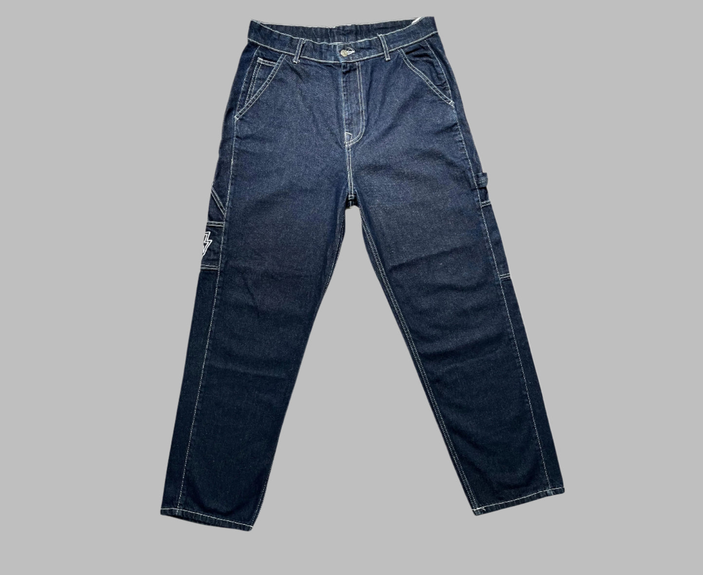 Dark Wash Street Style Denim Pants/Koyu Renk Sokak Stili Jean Pantolon
