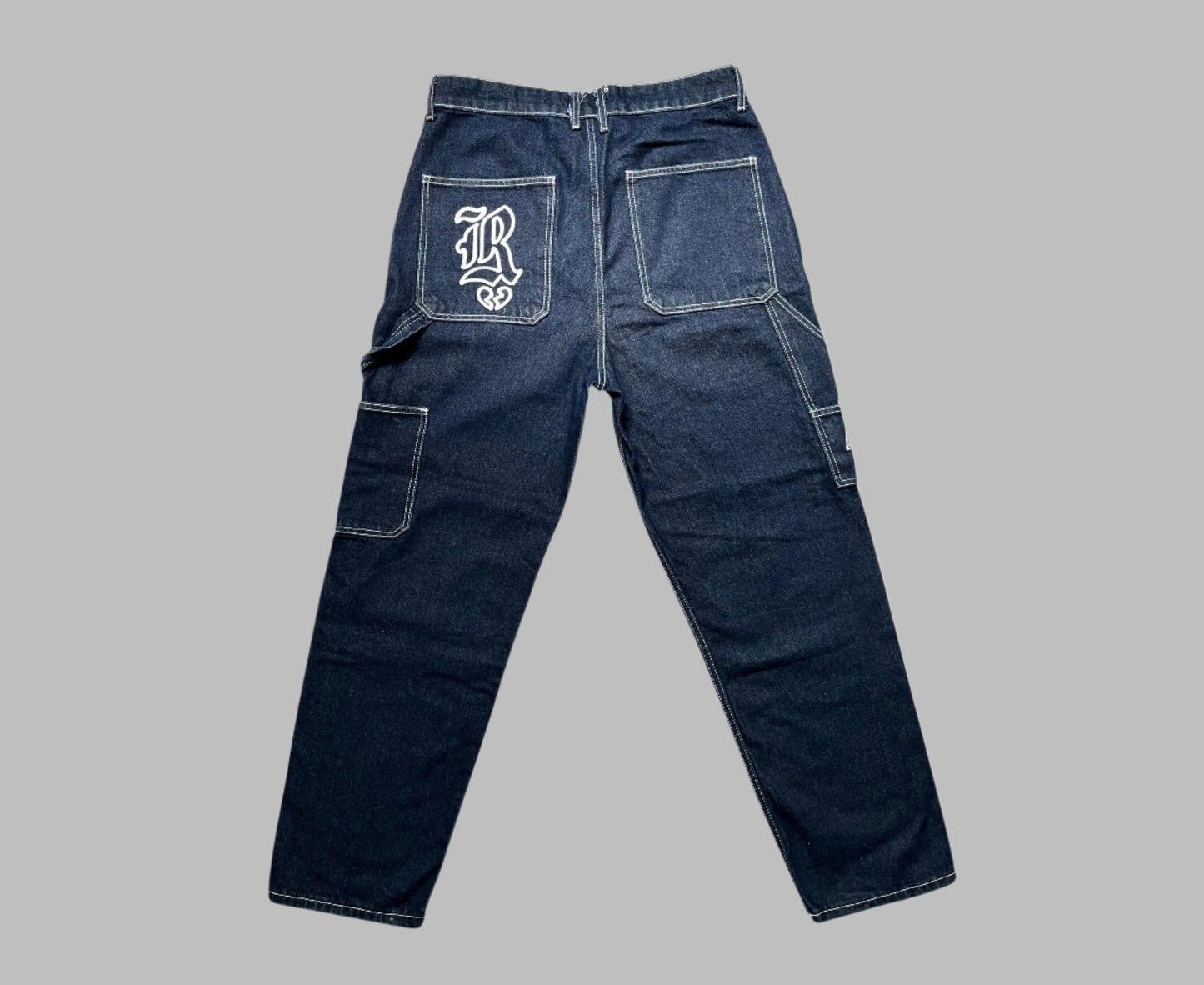 Dark Wash Street Style Denim Pants/Koyu Renk Sokak Stili Jean Pantolon